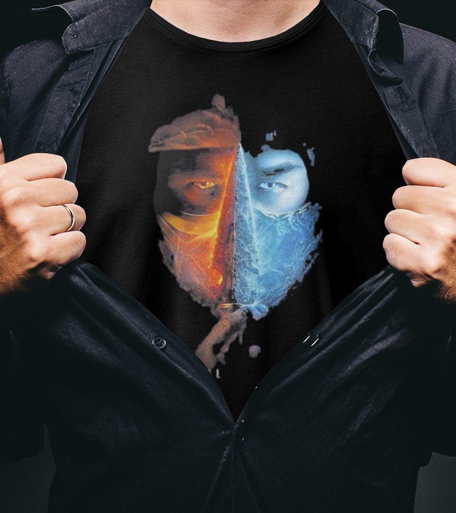 Mortal Kombat Scorpion Sub-Zero TAL Split Face T-Shirt