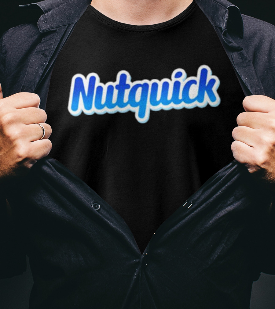 Nutquick Logo Retro Sports Branding T-Shirt