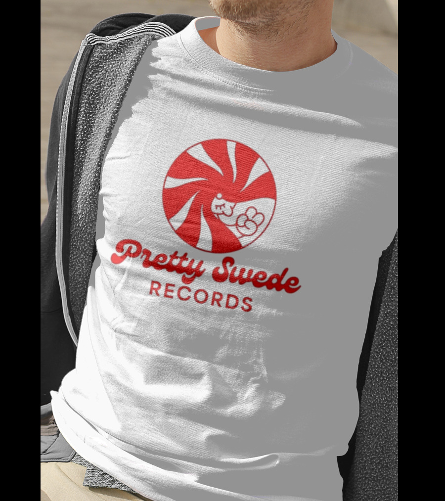 Pretty Swede Records Red Swirl And Hand T-Shirt