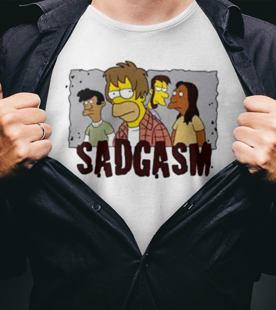 Sadgasm Simpson Grunge Band Homage T-Shirt
