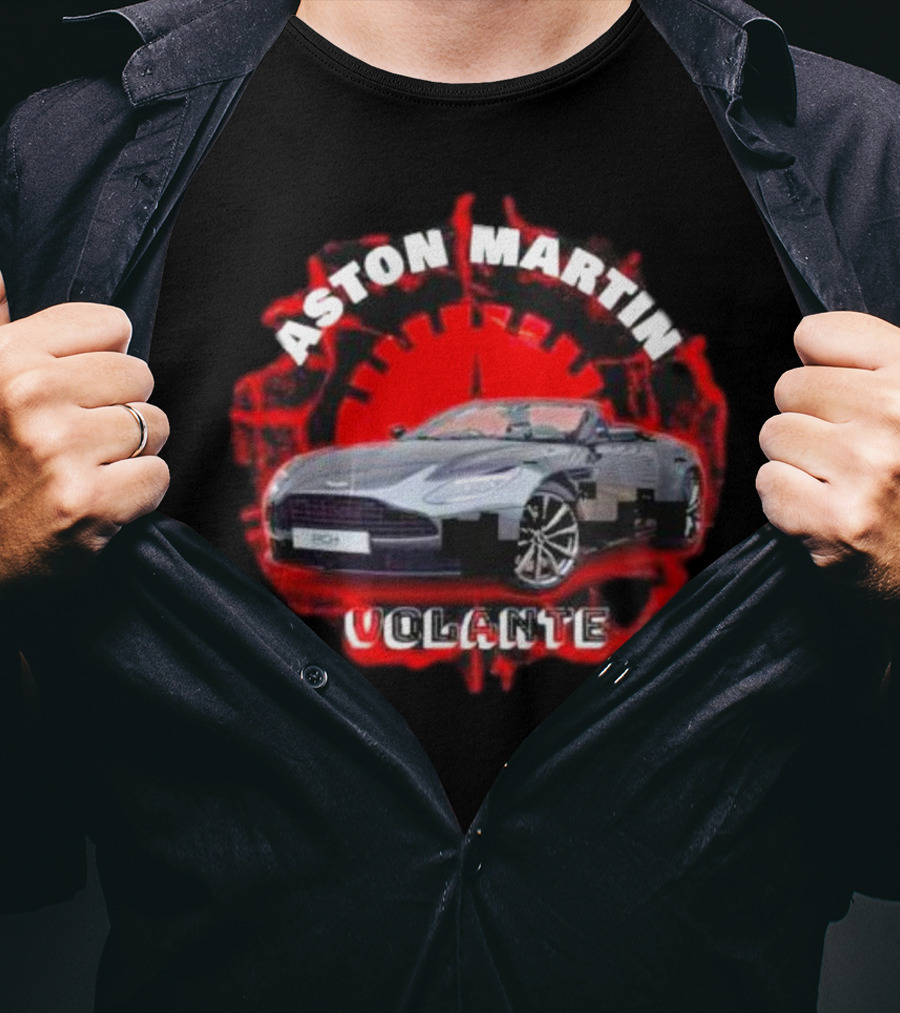 Aston Martin Volante Car Red Speedometer T-Shirt