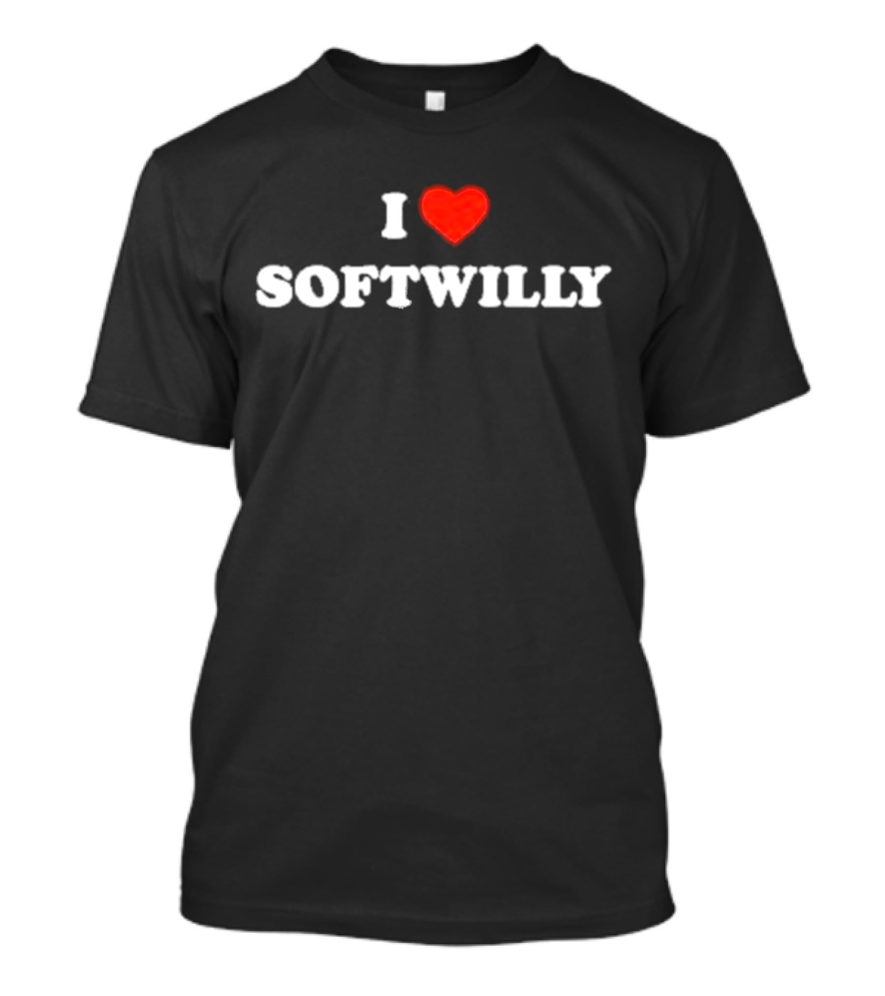 I Heart Softwilly Bold White Letters Red Heart T-Shirt