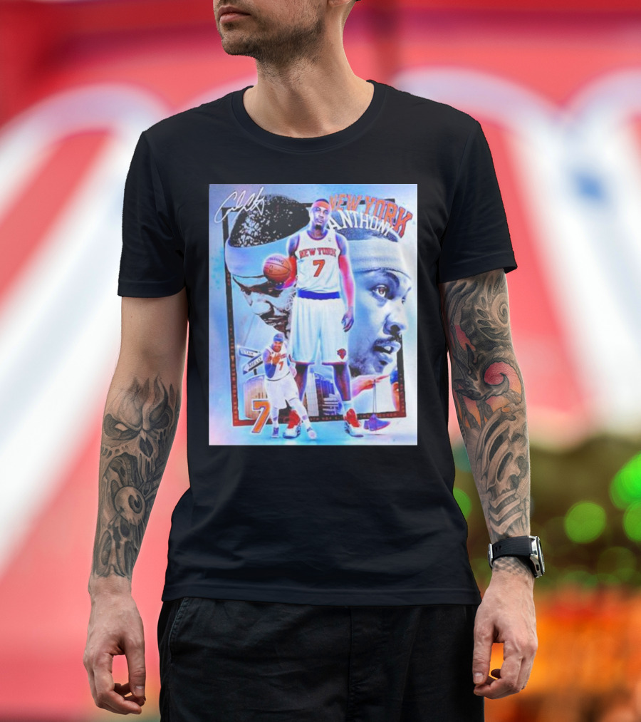 New York 7 Anthony Knicks Basketball T-Shirt