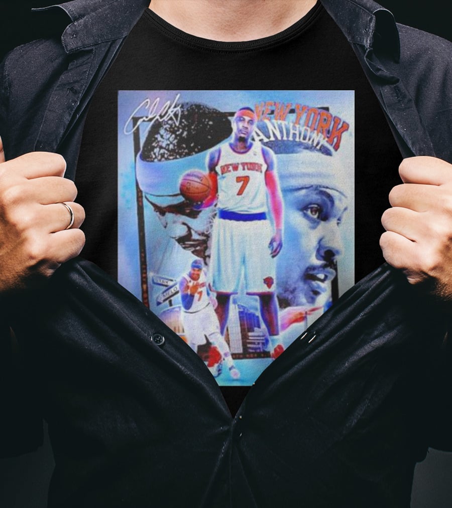 New York 7 Anthony Knicks Basketball T-Shirt