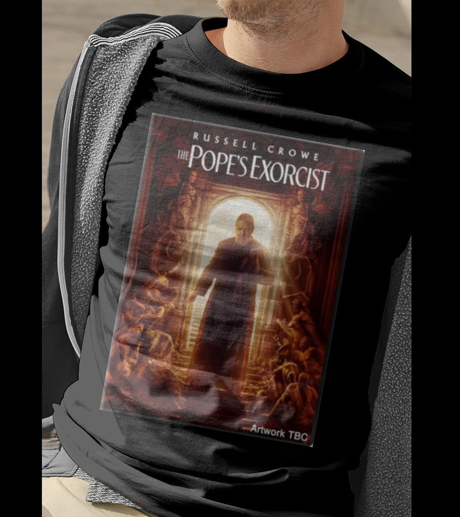 Russell Crowe The Pope's Exorcist Artwork TBC T-Shirt