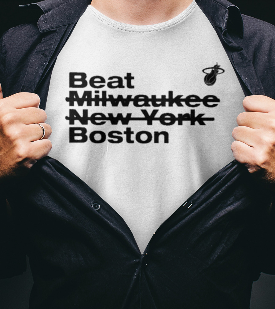 Beat Milwaukee New York Boston Miami Heat Playoffs T-Shirt