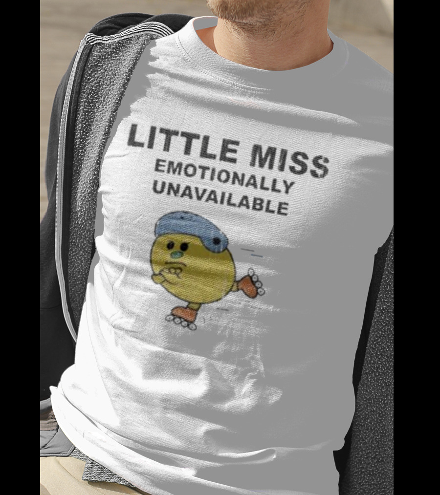 Little Miss Emotionally Unavailable Roller Skating Character T-Shirt