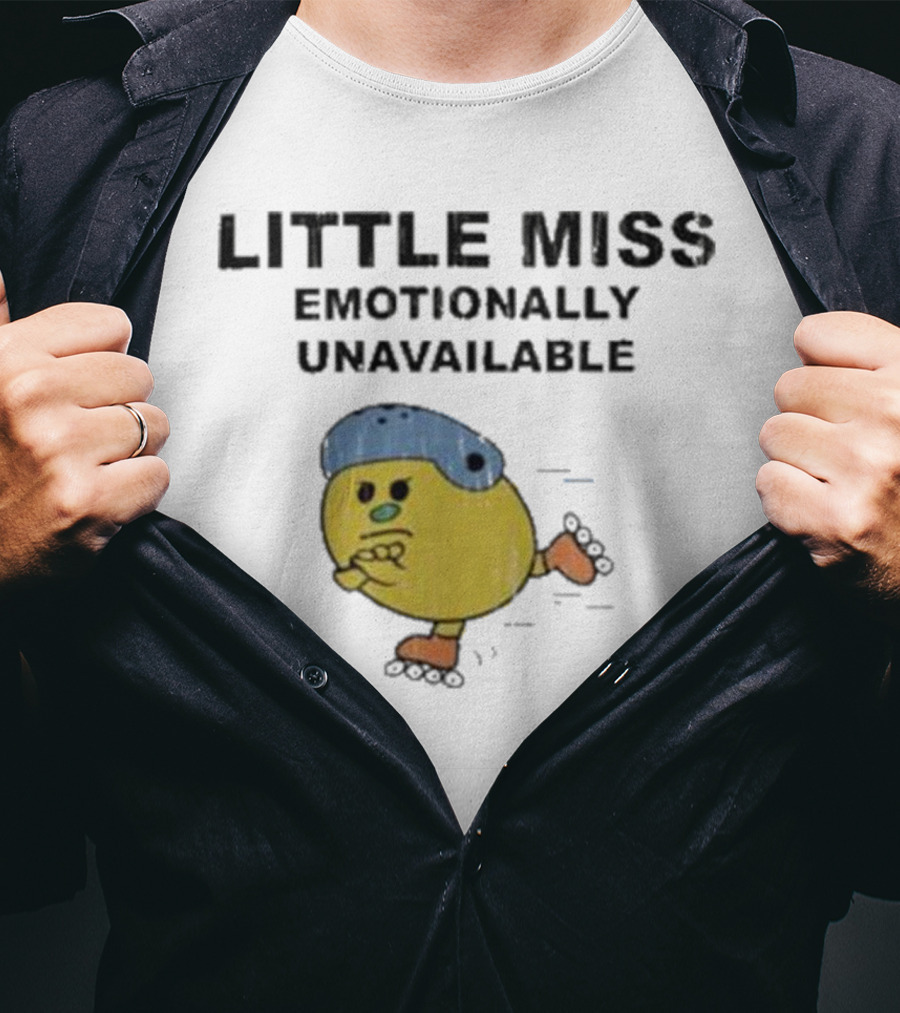 Little Miss Emotionally Unavailable Roller Skating Character T-Shirt