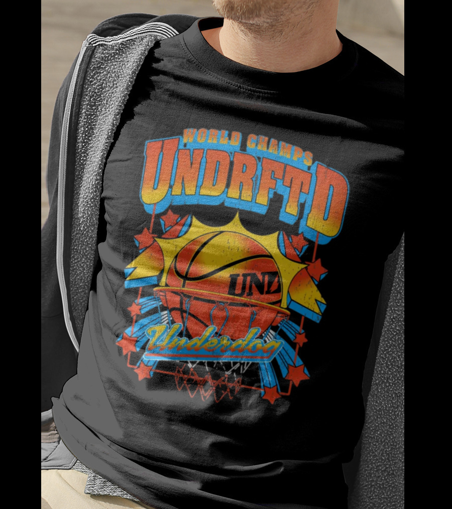 World Champs UNDRFTD Underdog Basketball Stars T-Shirt