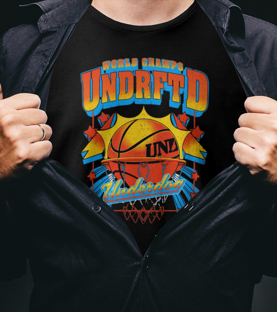 World Champs UNDRFTD Underdog Basketball Stars T-Shirt