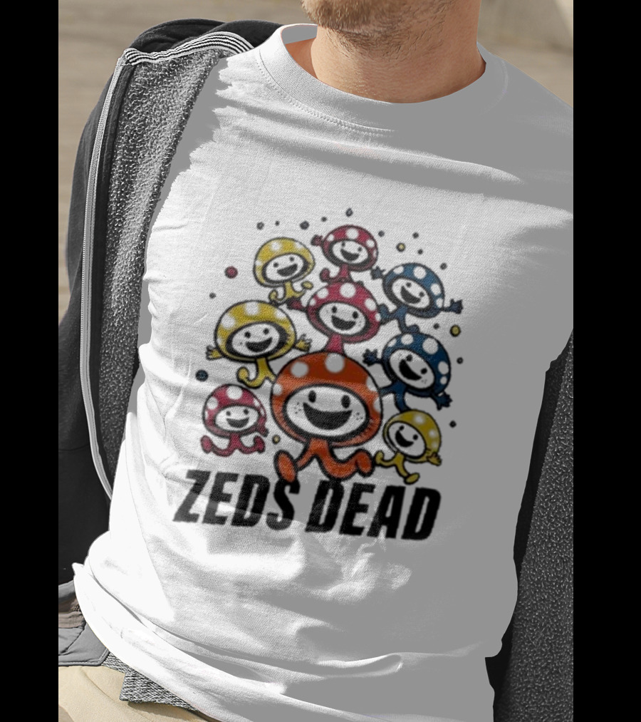 Zeds Dead Vibrant Colorful Characters With Smiling Faces T-Shirt