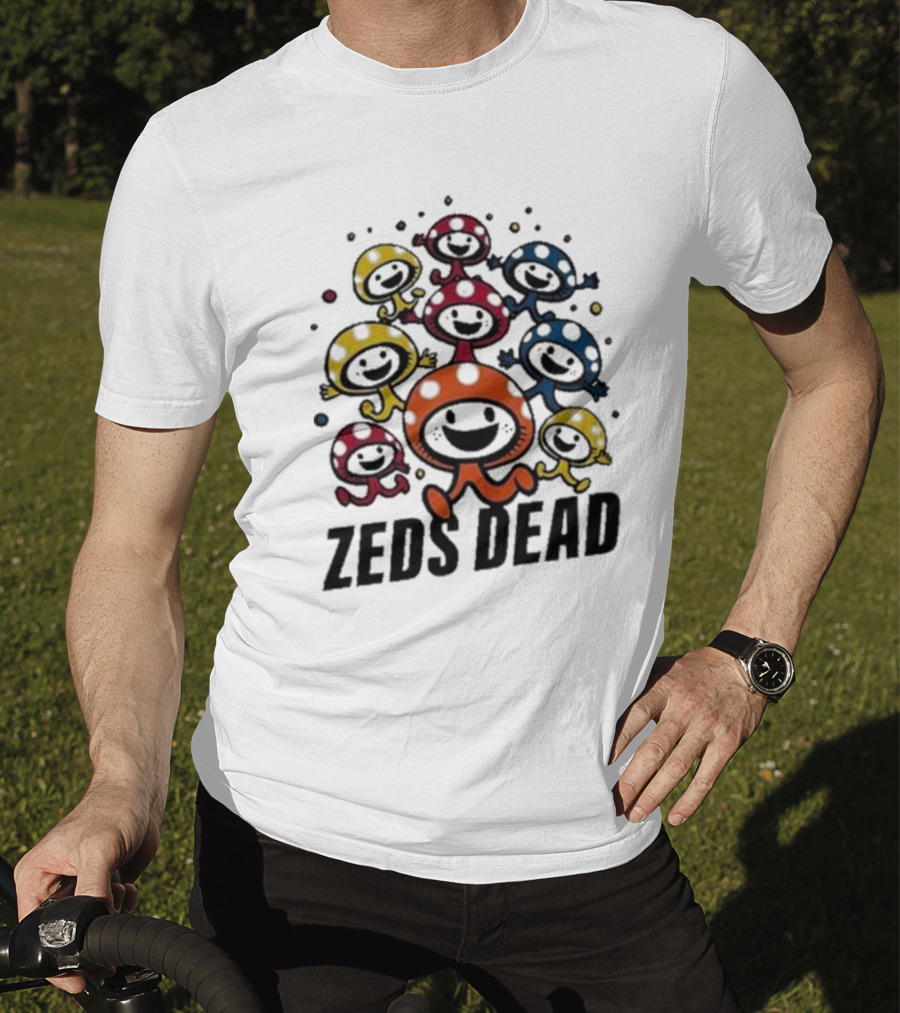 Zeds Dead Vibrant Colorful Characters With Smiling Faces T-Shirt