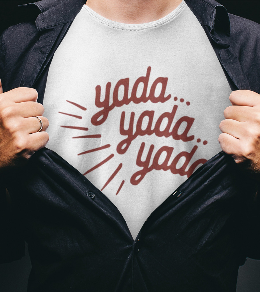 Homage Shop Yada Yada Yada Phrase Text T-Shirt