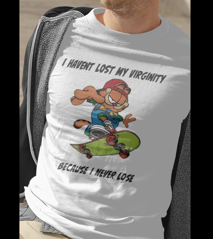 I Haven't Lost My Virginity Because I Never Lose Skateboarding Cat In Sunglasses And Red Cap T-Shirt