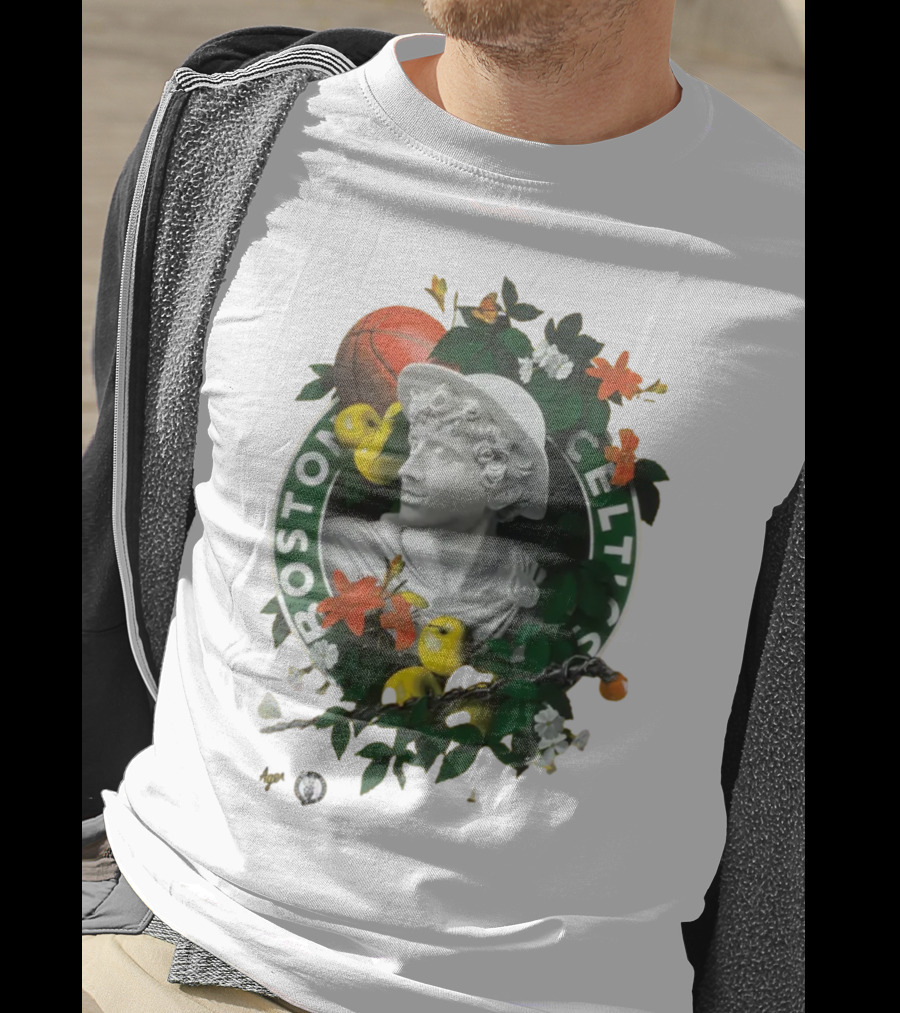 Kathy Ager White Boston Celtics Identify Artist Series T-Shirt