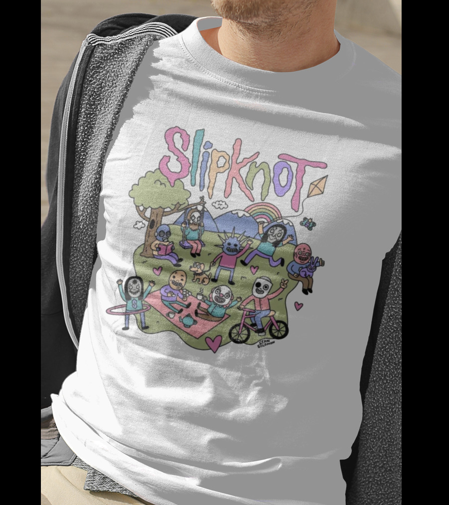 Slipknot Cute Slipknot Whimsical Cartoon Characters Scene T-Shirt