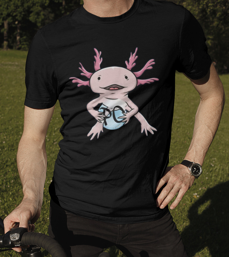 Paul Cuffaro Axolotl Holding PC Sphere T-Shirt
