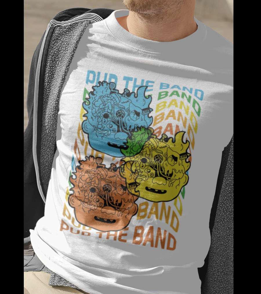 Pup The Band Headburster Technicolor Art Face Trio T-Shirt