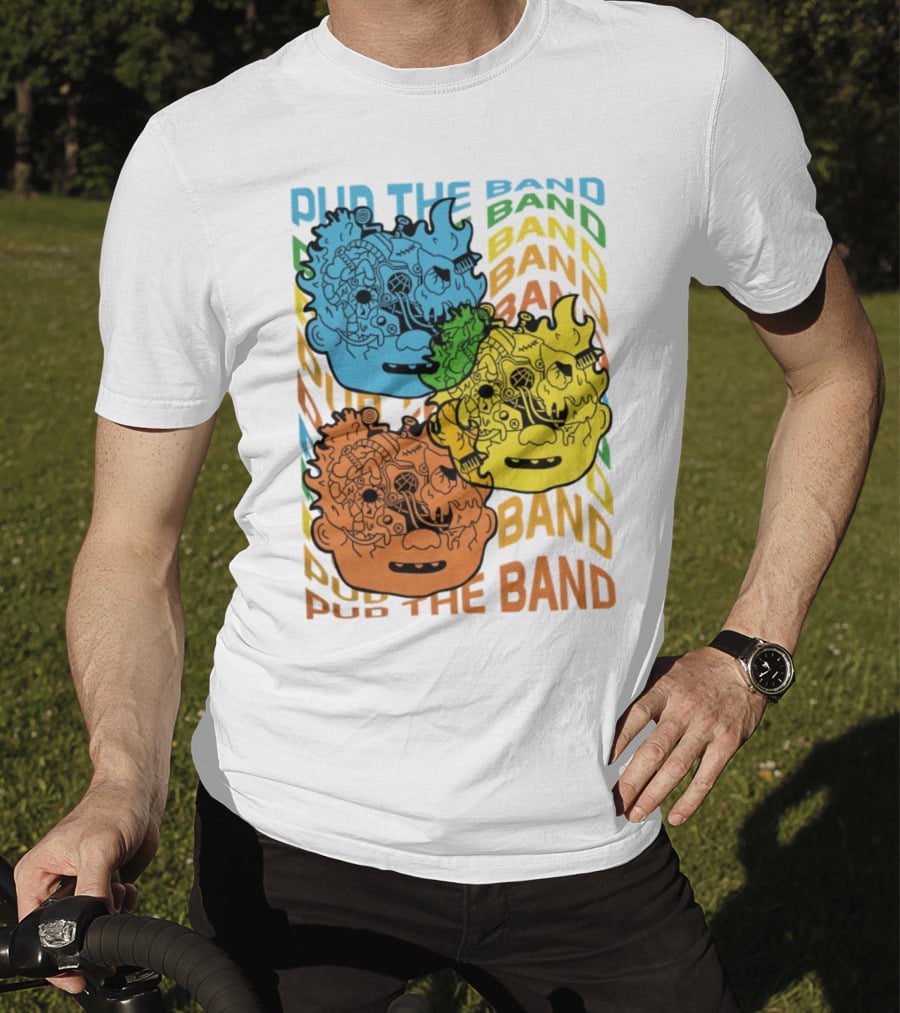 Pup The Band Headburster Technicolor Art Face Trio T-Shirt