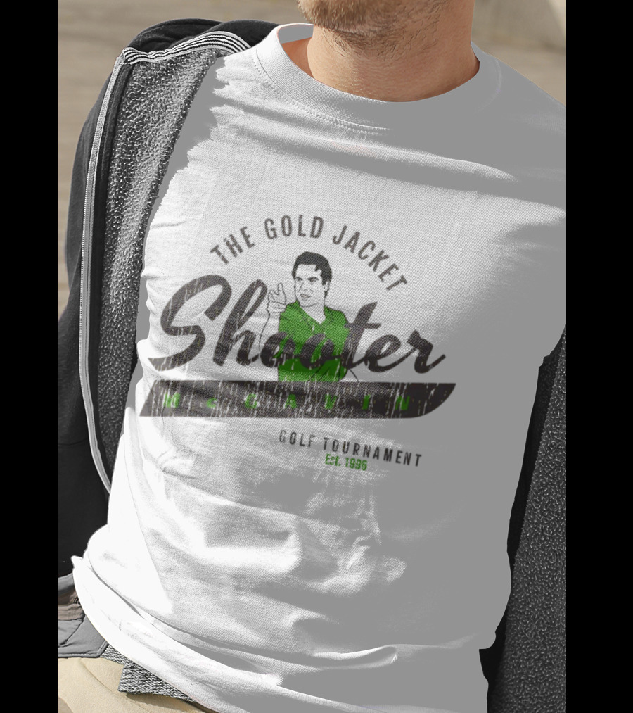 The Gold Jacket Shooter McGavin Golf Tournament Est. 1996 Super 70s Sports Store T-Shirt