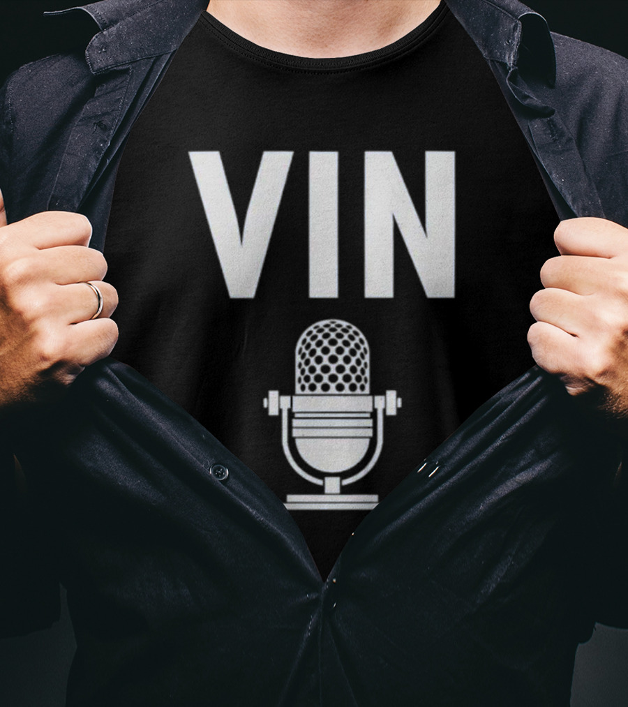 Vin Scully Microphone Dodgers Schedule Vintage T-Shirt