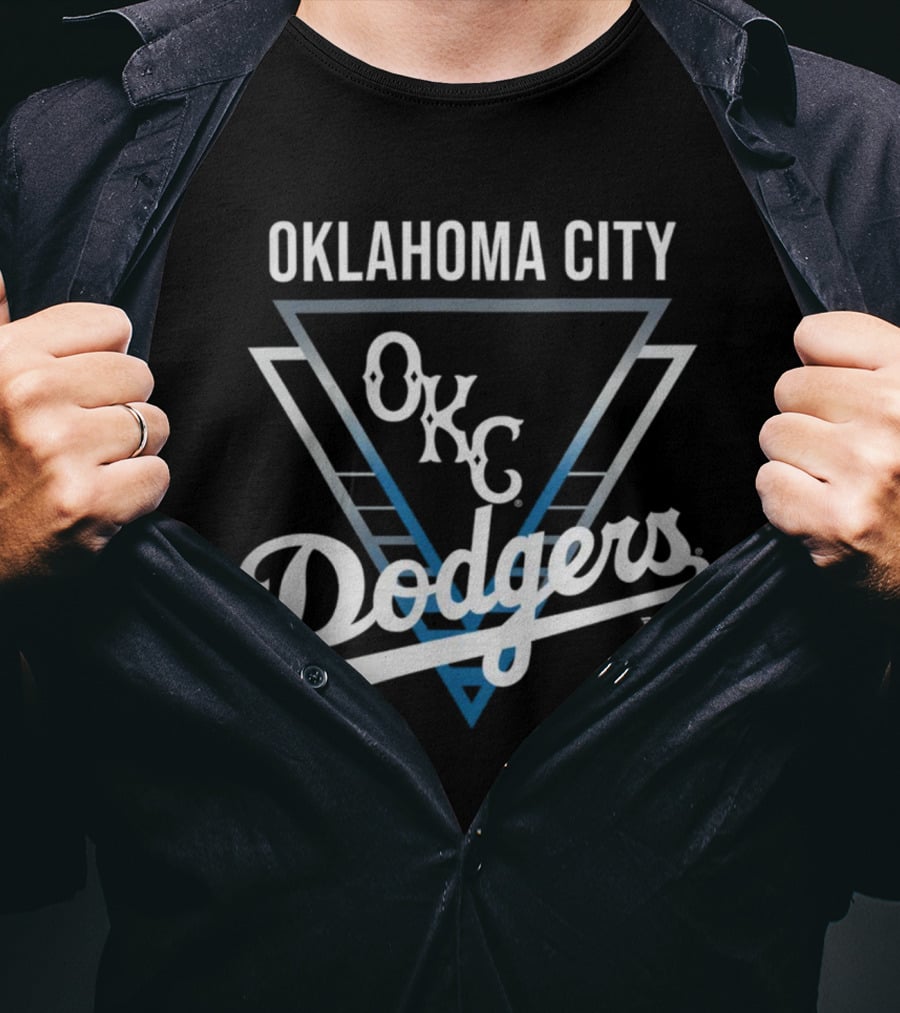 Oklahoma City Dodgers OKC Dodgers Athletic Triangle T-Shirt