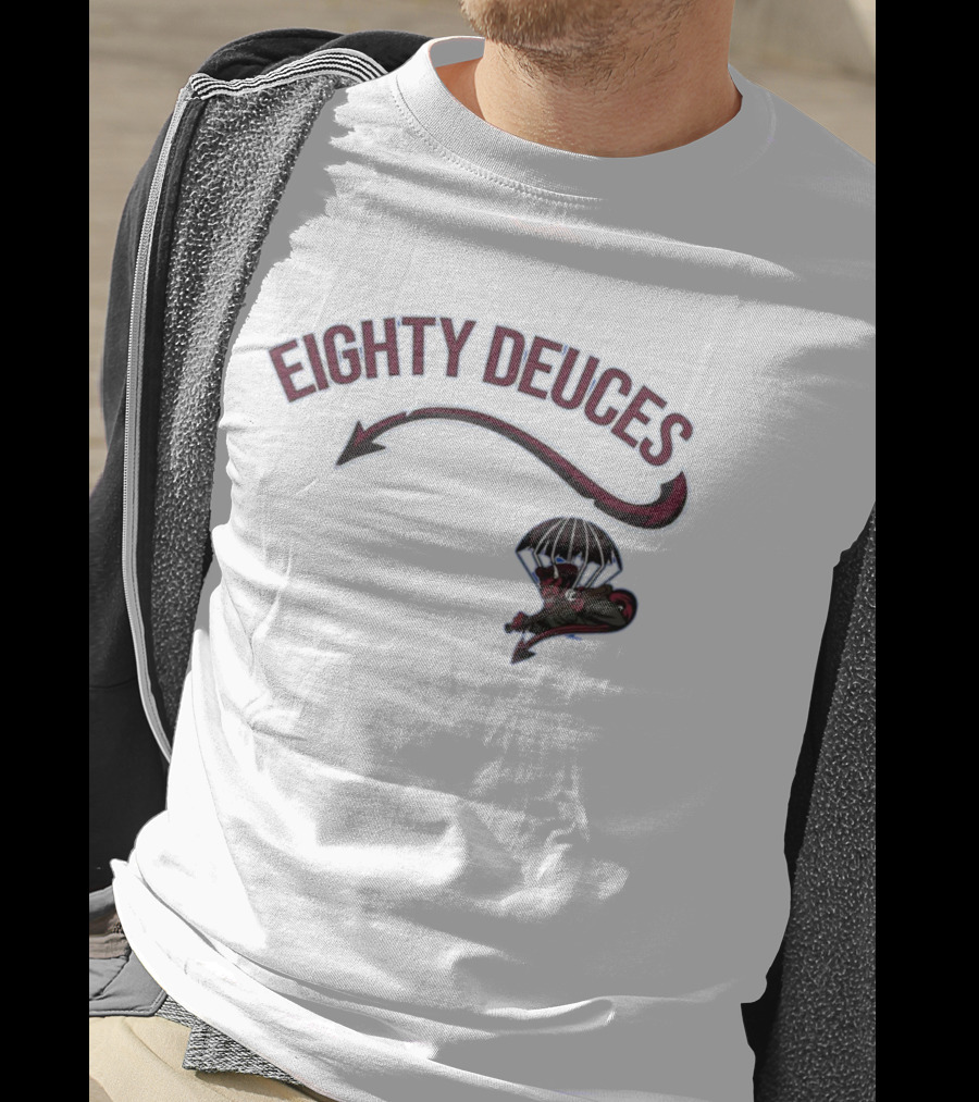 Eighty Deuces Parachuting Mascot Fayetteville Woodpeckers Milb Store T-Shirt