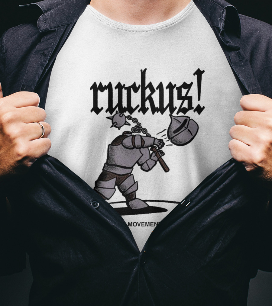 Ruckus Movements Knight Medieval Warrior Axe Action T-Shirt