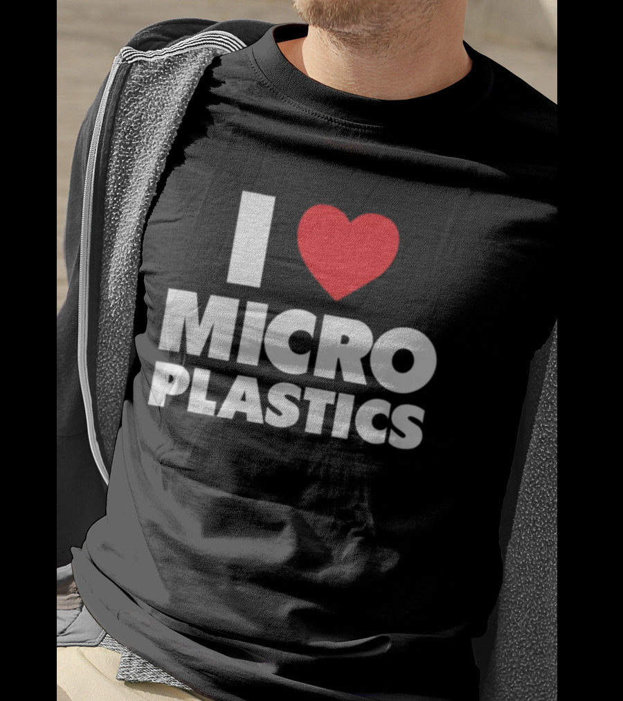 Shitheadsteve I Heart Microplastics Black T-Shirt