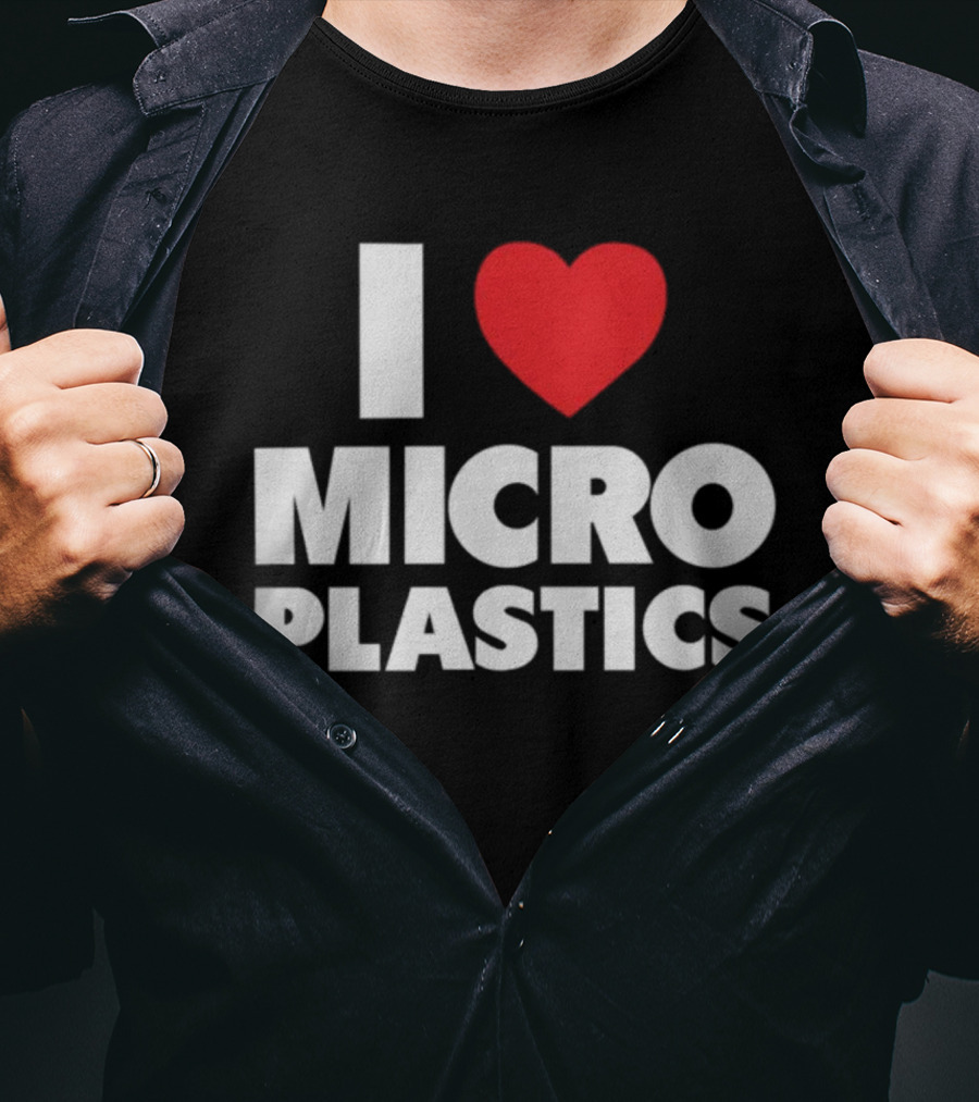 Shitheadsteve I Heart Microplastics Black T-Shirt