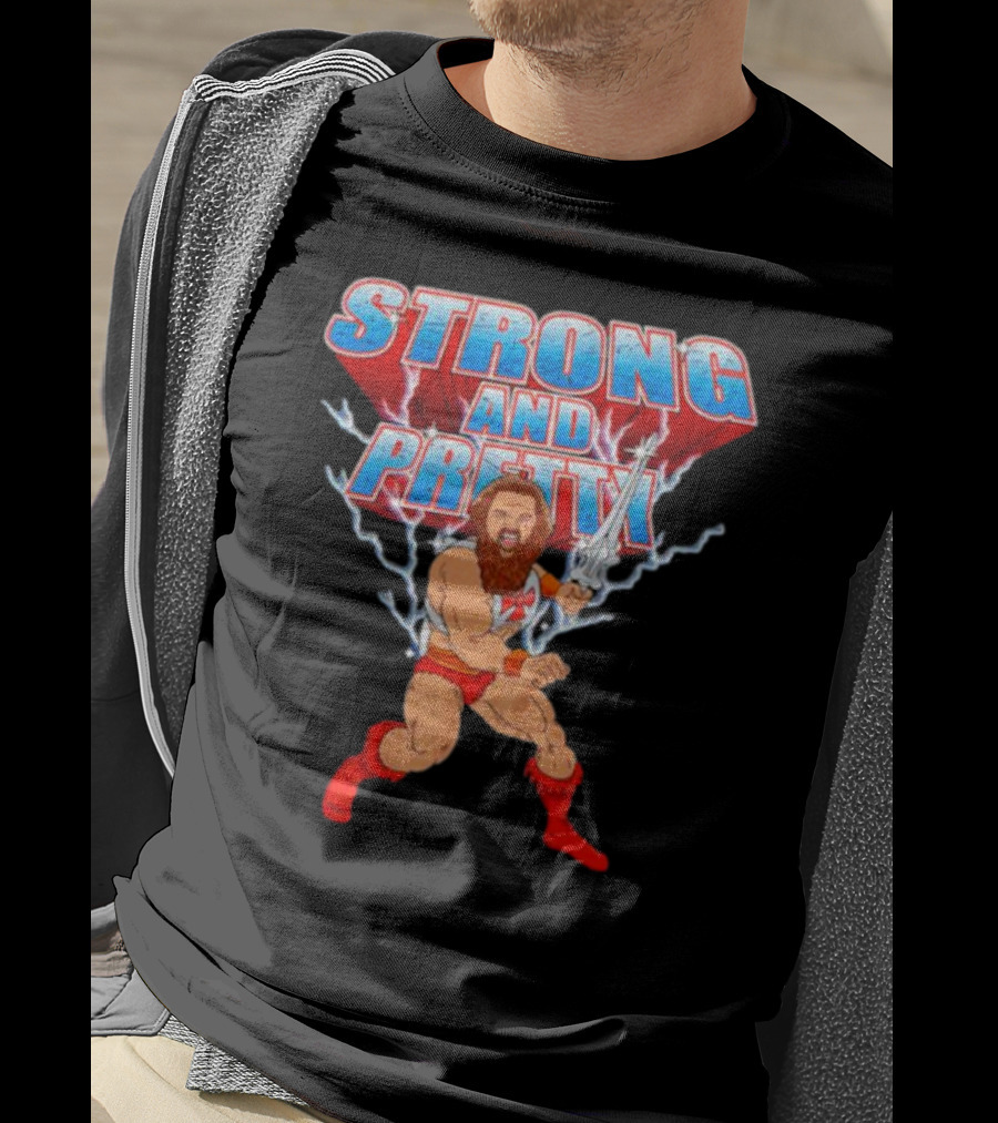 Strong-Man Strong And Pretty Lightning Barbarian Warrior T-Shirt