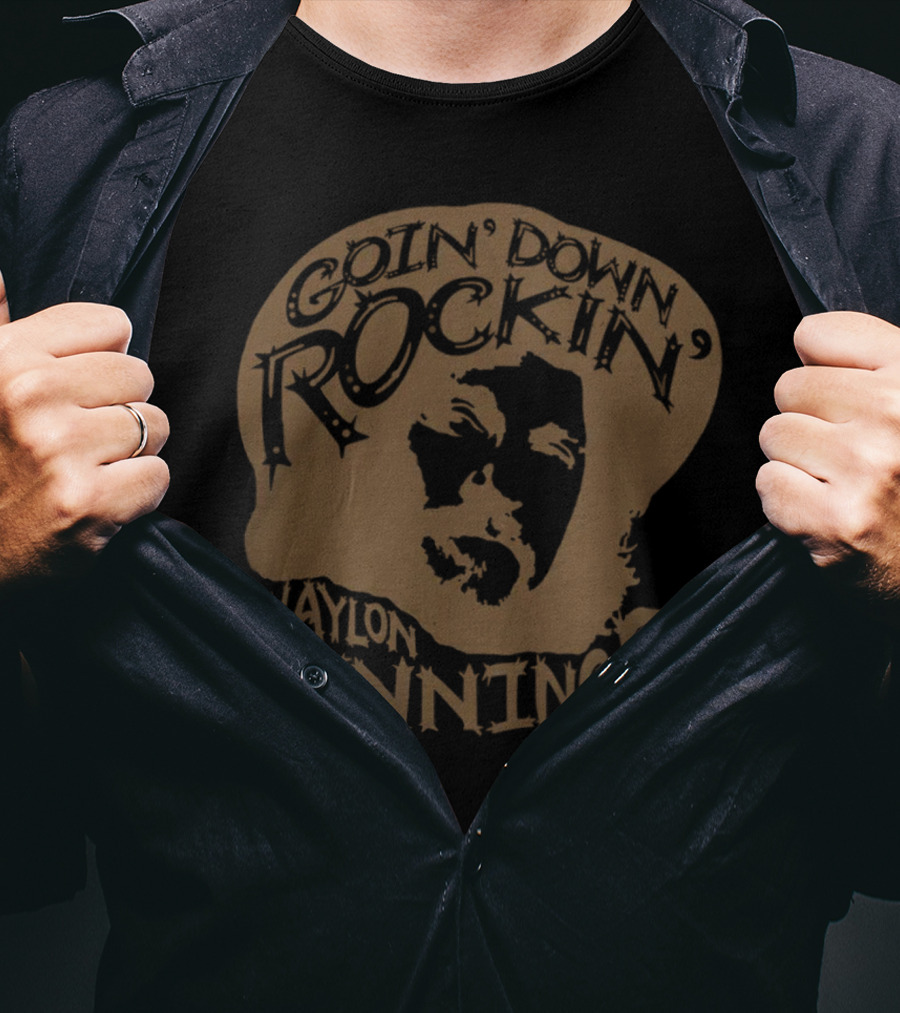 Goin' Down Rockin' Waylon Jennings Men's Collection T-Shirt