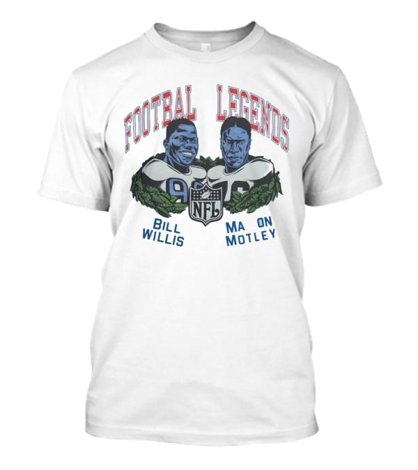 Football Legends Bill Willis Marion Motle NFL T-Shirt