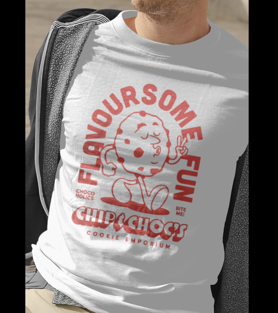 Flavoursome Fun Choco Holics Chip Choc'S Cookie Emporium Bite Me T-Shirt