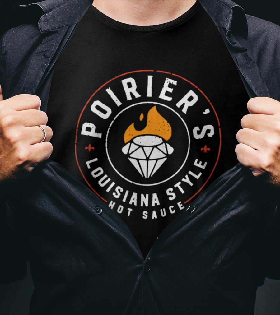 Poirier's Louisiana Style Hot Sauce Diamond Flame T-Shirt