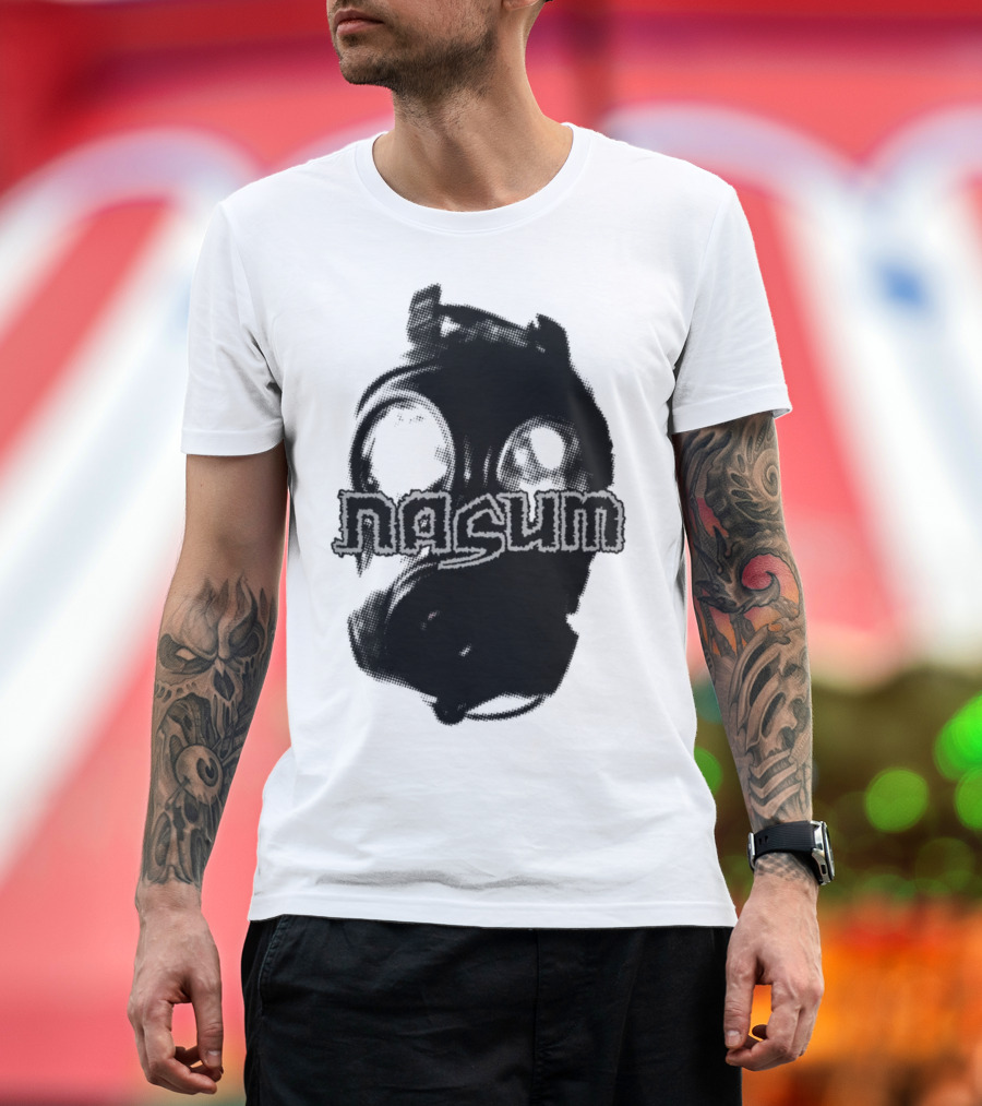 Nasum Gasmask Logo Dark Aesthetic T-Shirt