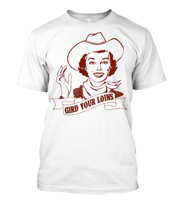 Giggly Squad Merch Gird Your Loins Cowboy Illustration Blush T-Shirt
