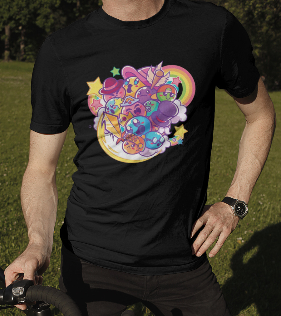 Terraria Merch Town Slime Rainbow Star Hat Collection T-Shirt