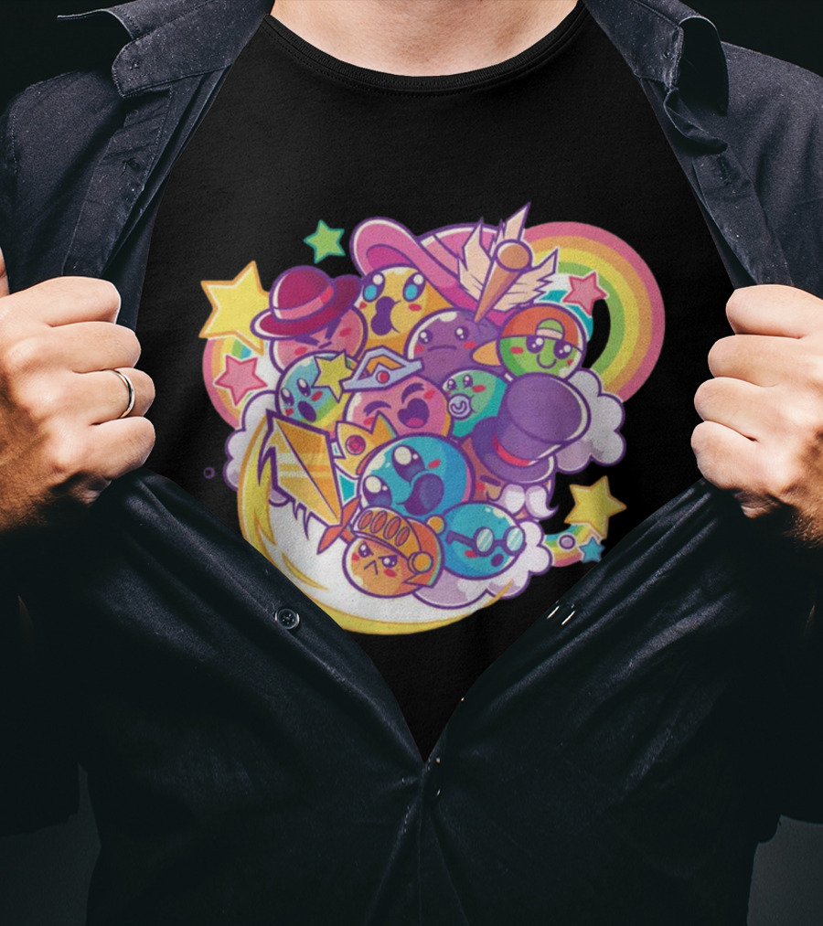 Terraria Merch Town Slime Rainbow Star Hat Collection T-Shirt