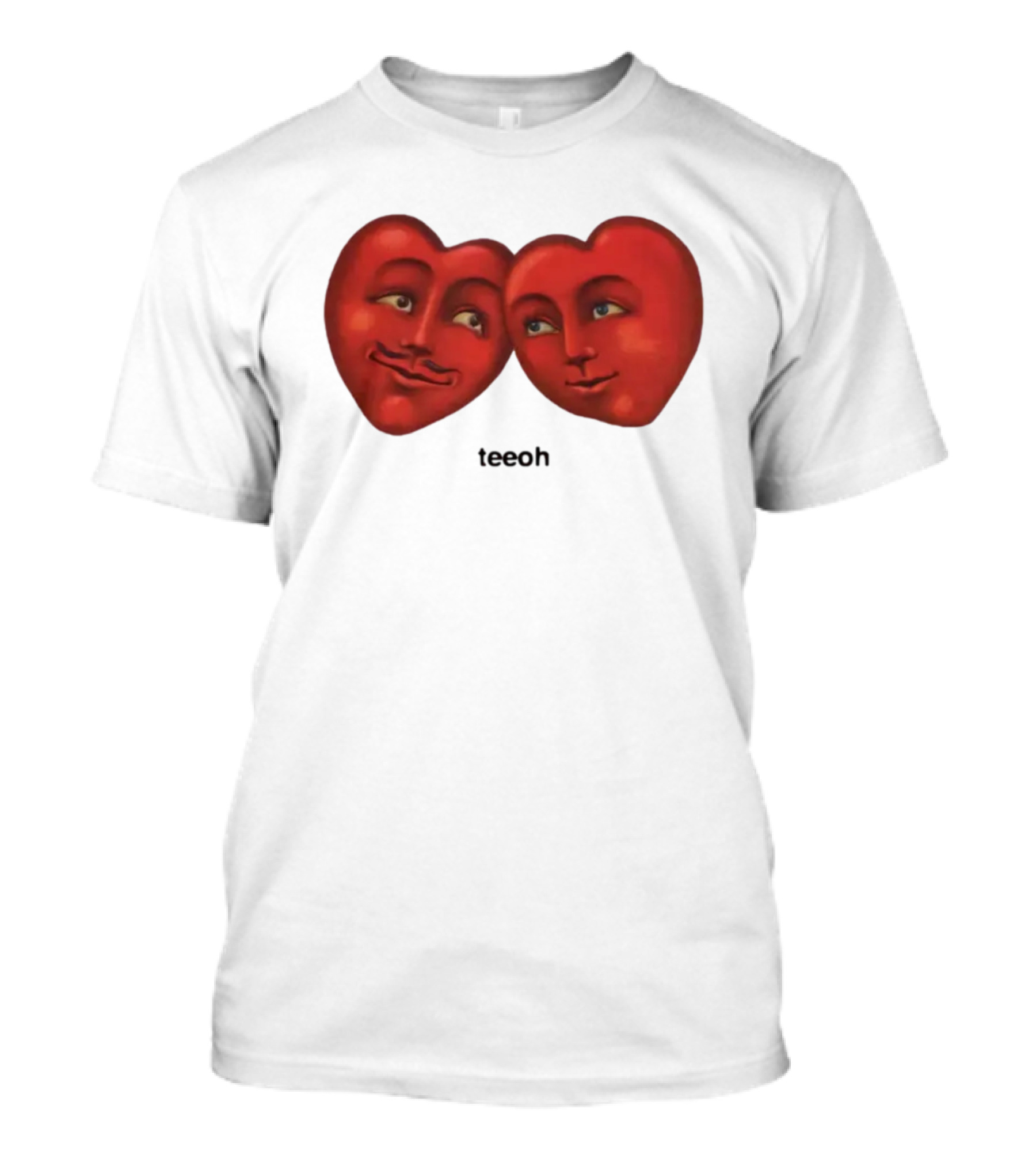 Tixxo Shop Tixxo Lovers Teeoh Heart Faces T-Shirt