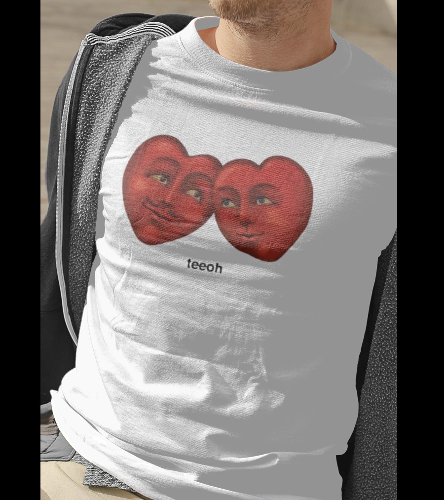 Tixxo Shop Tixxo Lovers Teeoh Heart Faces T-Shirt