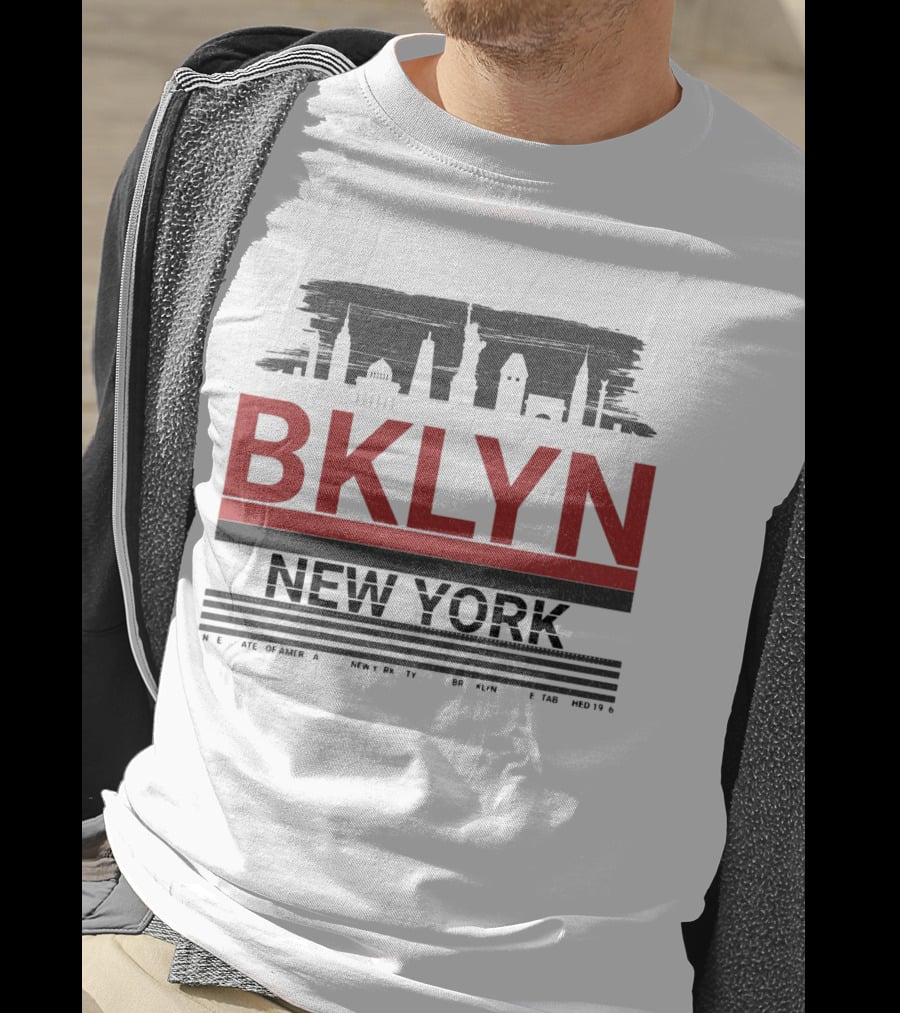 BKLYN New York Skyline Silhouette Landmarks T-Shirt