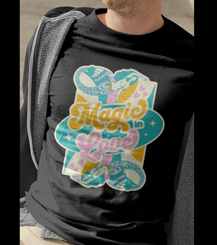 Magic In Love Mermaid Retro Vibe T-Shirt