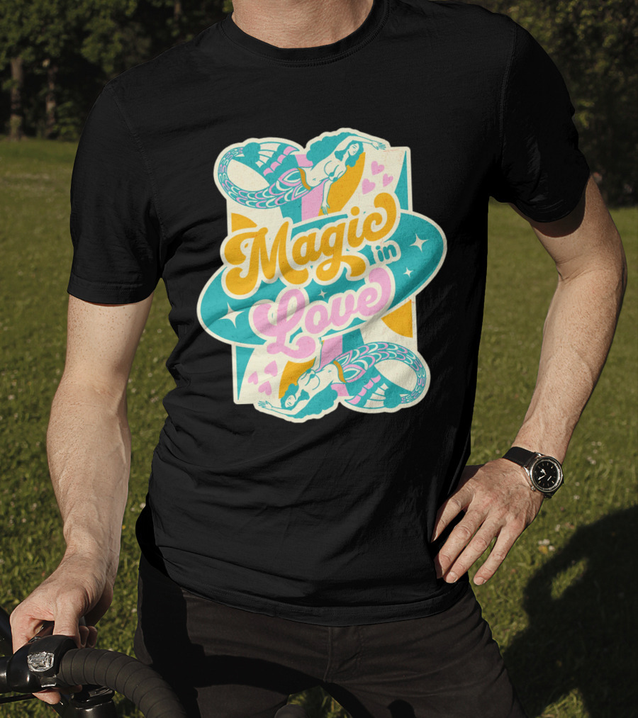 Magic In Love Mermaid Retro Vibe T-Shirt