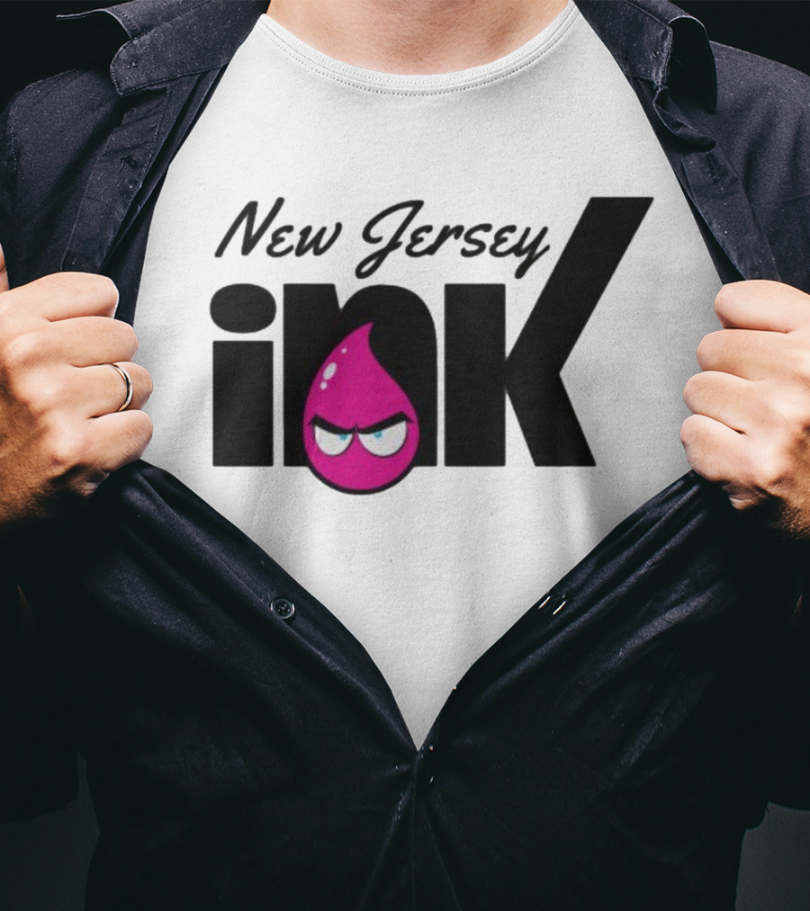 New Jersey Ink Angry Pink Droplet T-Shirt