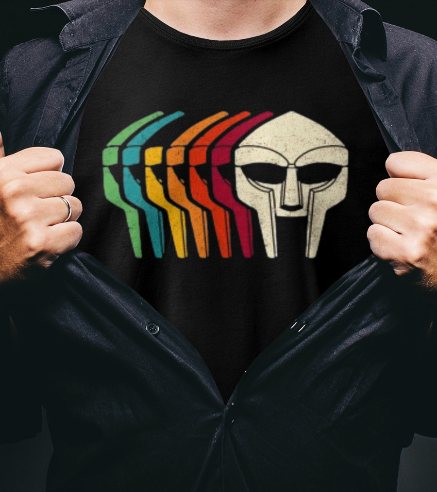 Retro Multicolor MF Doom Mask T-Shirt