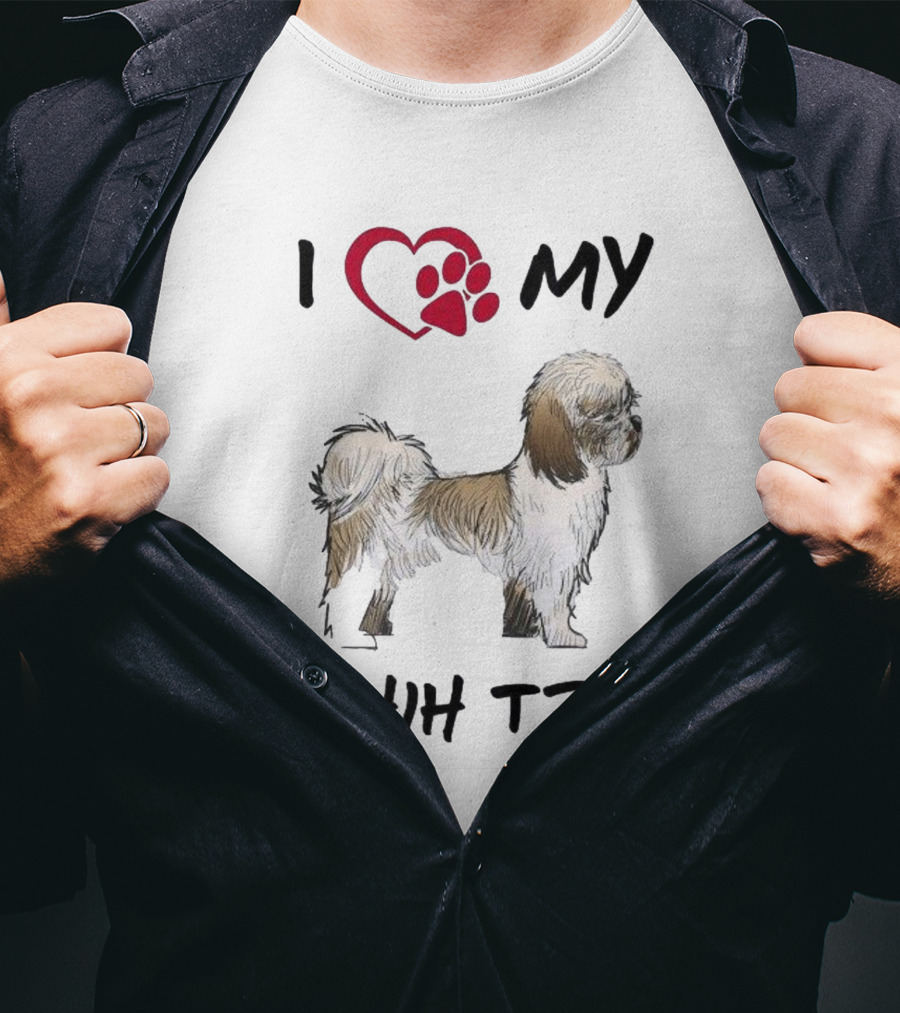 I Love My Shih Tzu Adorable Puppy Dog T-Shirt