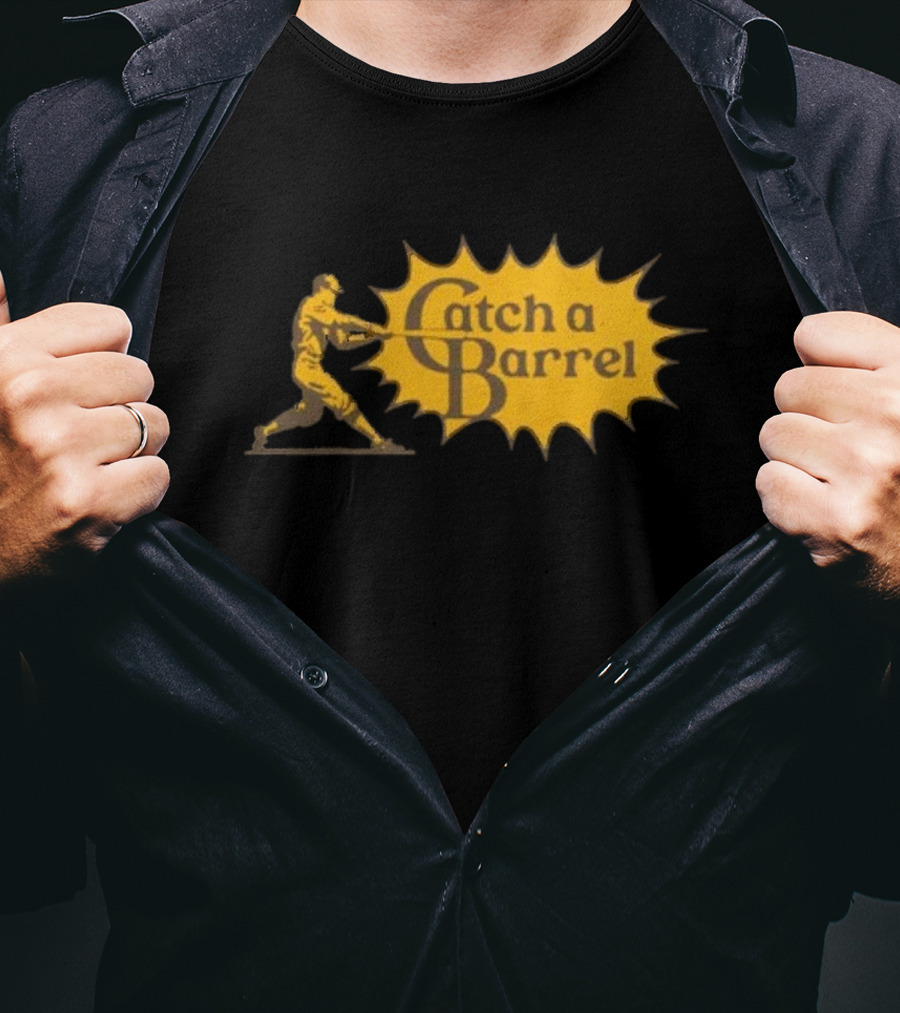 Catch A Barrel Baseball Player Swing Explosion T-Shirt
