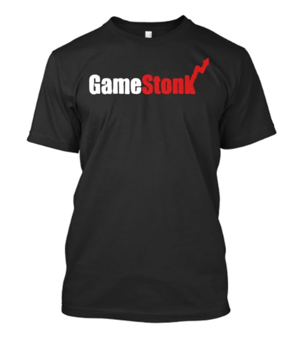GameStonk Stock Market Meme Text With Red Upward Arrow T-Shirt