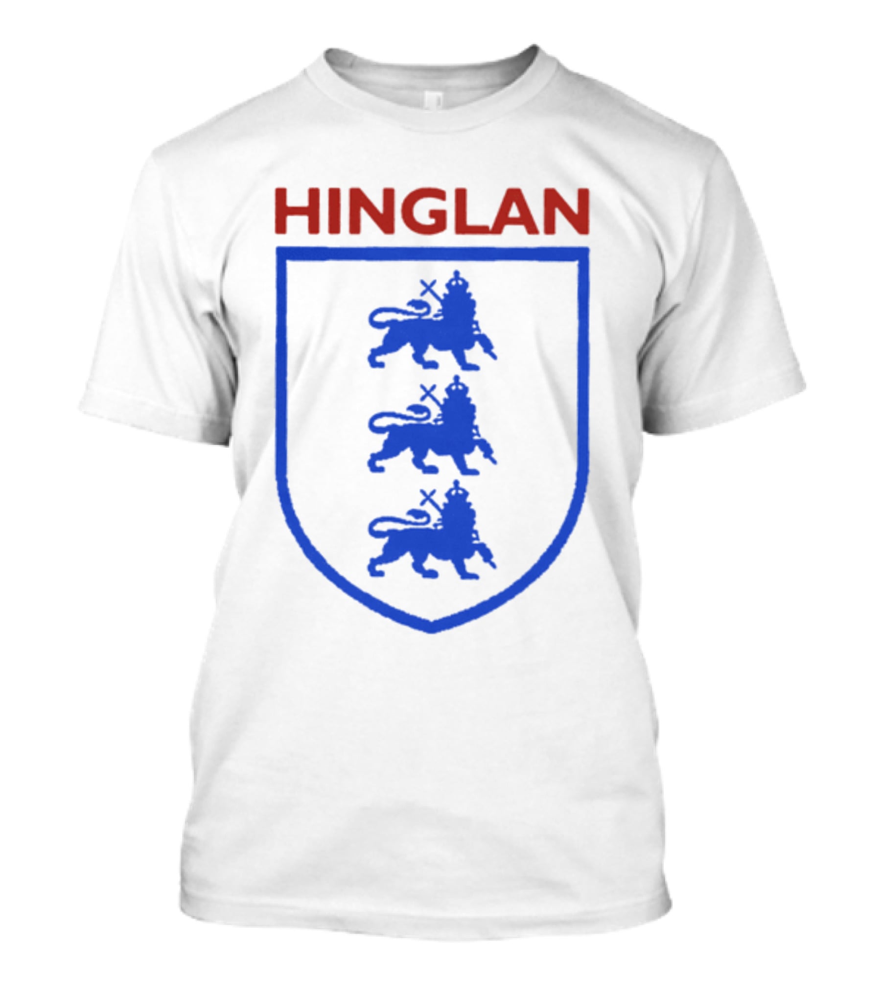 Hinglan Three Blue Lions Crest T-Shirt